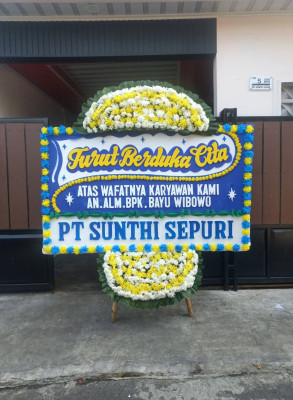 Papan Bunga Duka di Belawang
